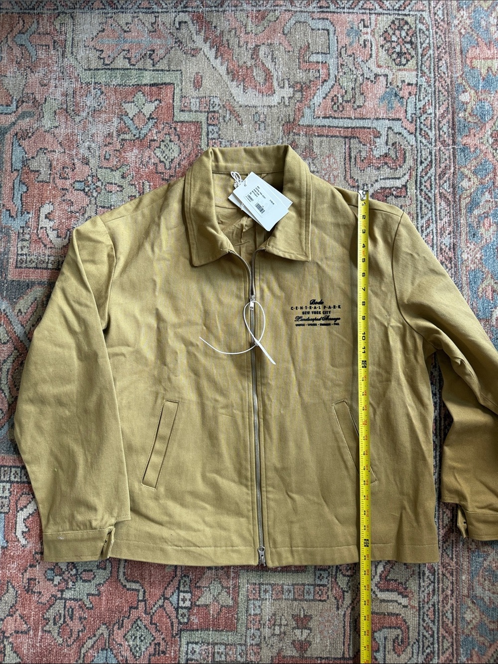 Men's Lightweight Tan Zip-Front Shirt Jacket